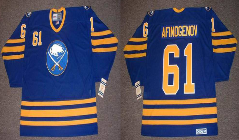 2019 Men Buffalo Sabres #61 Afinogenov blue CCM NHL jerseys
